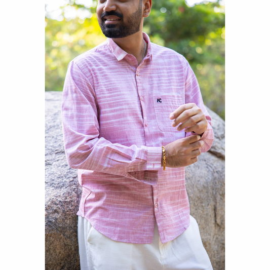 Blush Pink Khadi Shirt