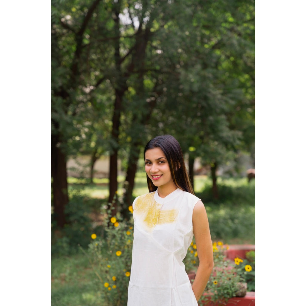 White Linen Dress