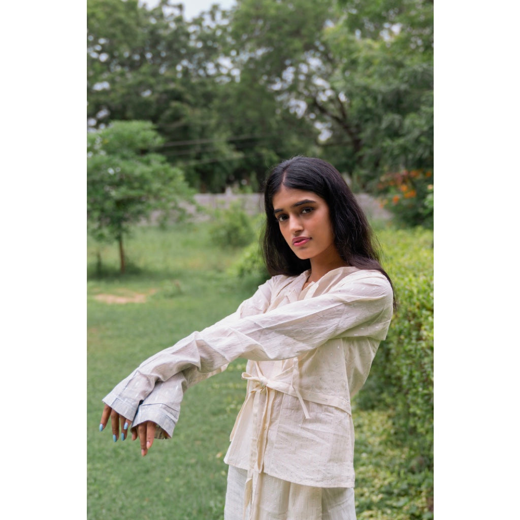 Silver Cream Skirt- Top - Jacket