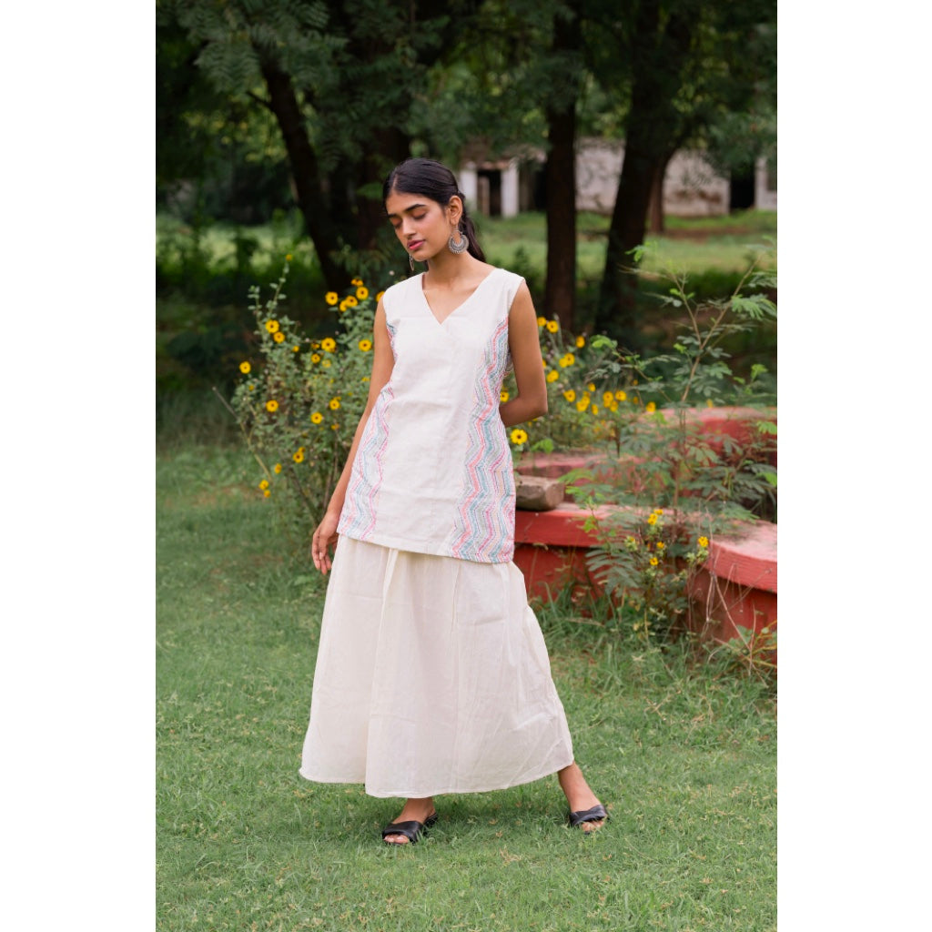 Embroidered Kurti-Skirt