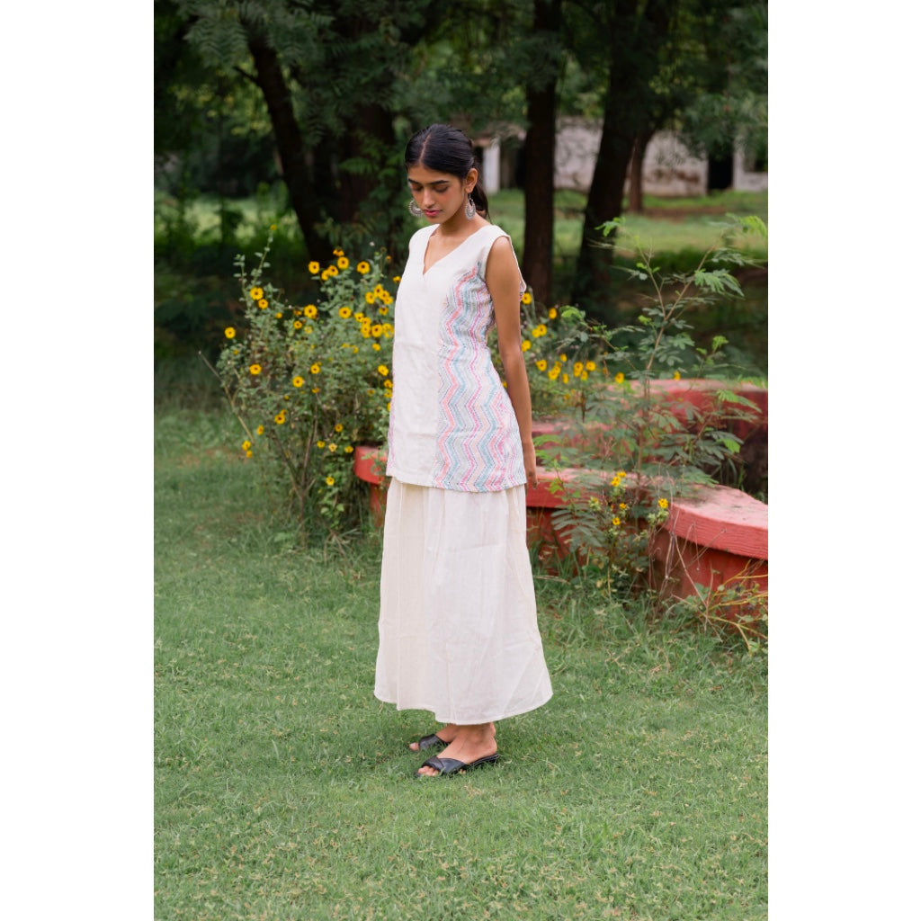 Embroidered Kurti-Skirt