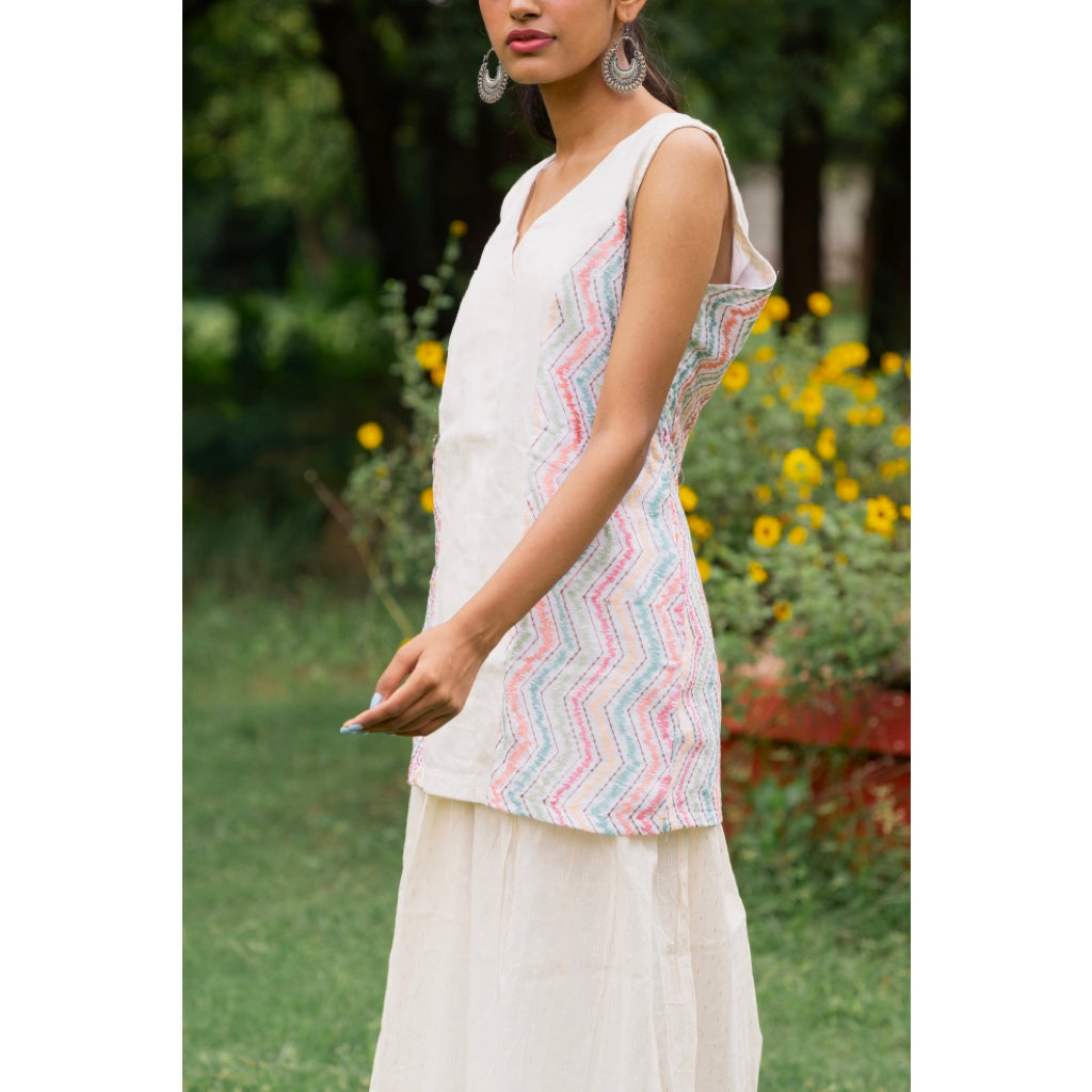 Embroidered Kurti-Skirt