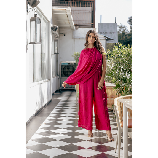 Majenta Draped Sleeve Jumsuit