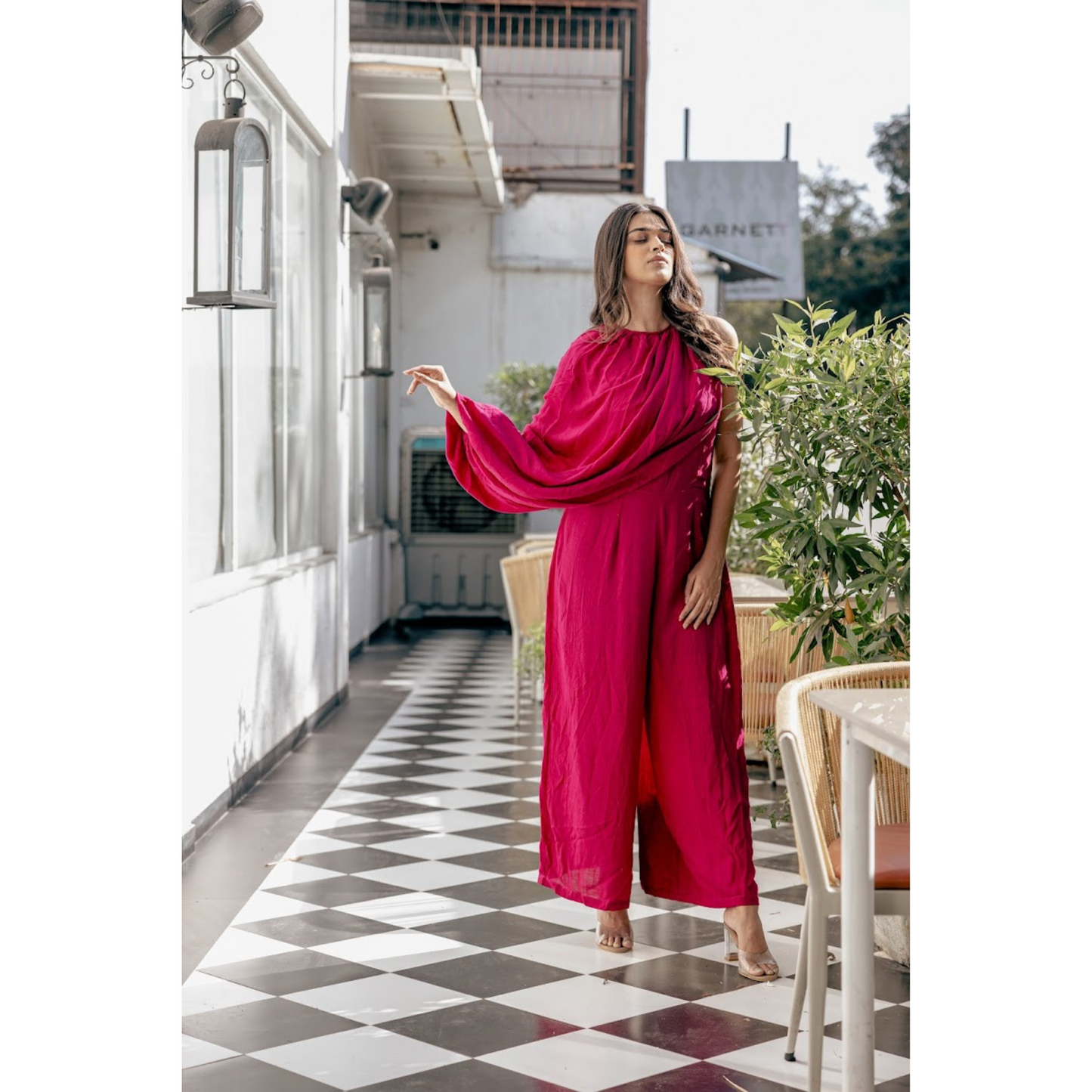 Majenta Draped Sleeve Jumsuit